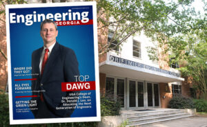 Cover of Engineering Georgia magazine featuring Dean Donald Leo