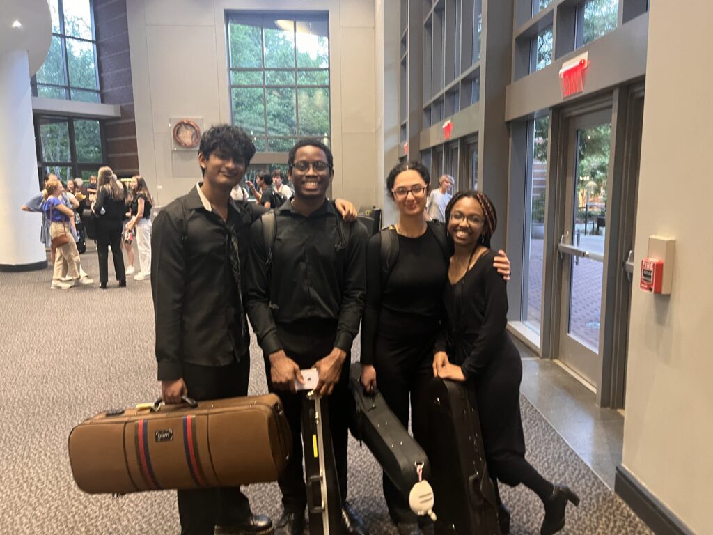 group of students with musical instruments