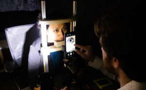 Scanning a face with a smart phone