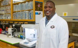 Damion Dixon in a lab