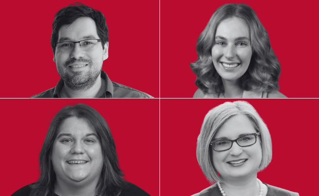 Morelock, Figard, Bork, and Martin headshots