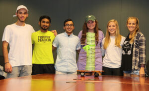 Group of students with their project
