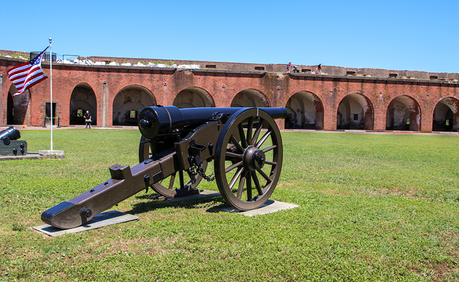 Cannon and Fort Pulaski