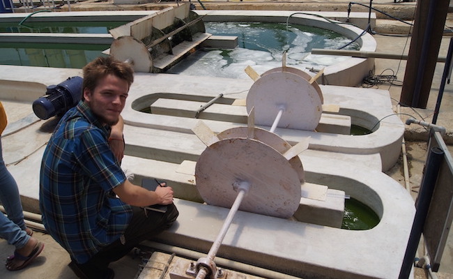 Student with water structure